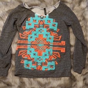 Boat neck swearshirt